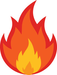 Fire Flame Clipart Vector Design 