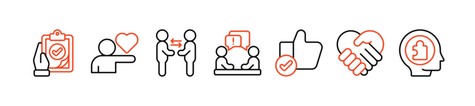 Banner counseling vector illustration concept. Therapy, diagnosis, empathy, advice and support concept with icons
