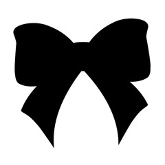 Ribbon vector silhouette