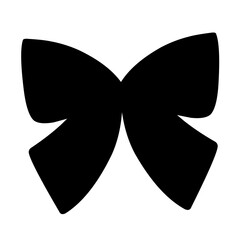 Ribbon vector silhouette