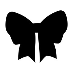 Ribbon vector silhouette