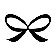 Ribbon vector silhouette