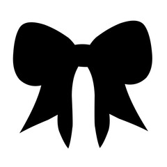 Ribbon vector silhouette