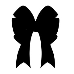Ribbon vector silhouette