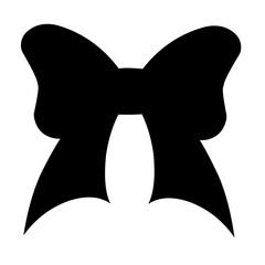 Ribbon vector silhouette