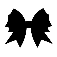 Ribbon vector silhouette