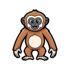 Cartoon Monkey Character Illustration Design.