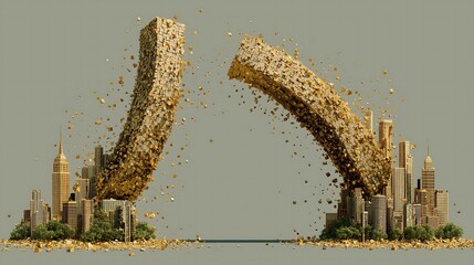 Abstract Economic Resilience Concept with Flexible Structures That Bend Without Breaking
