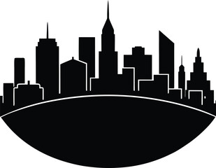 Obraz premium New york city skyline silhouette