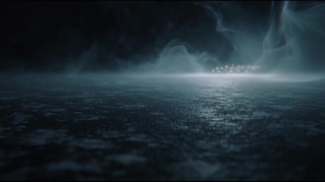 Spreading Lightning Energy Cracks on Dark Surface Motion Background
