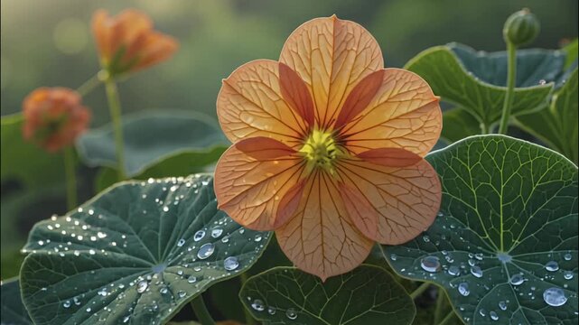 Elevate Your Home Decor with This Stunning Orange Nasturtium Flower