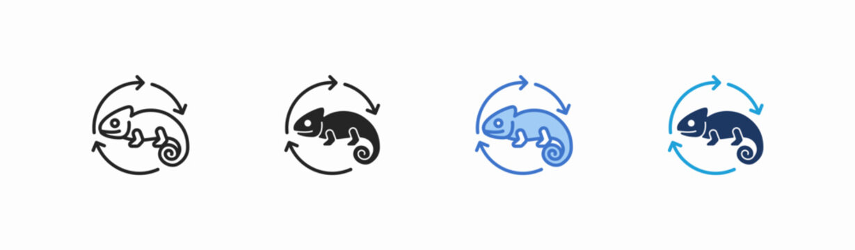 Set of adaptability icon collection in multiple style. Icon suitable for web and mobile application