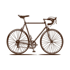 Vintage bicycle illustration on white background
