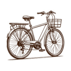 Vintage bicycle with basket and rear rack