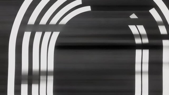 Abstract illustration of white arches over a black background minimalist design graphic elements