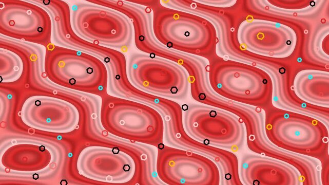 Creating a Dynamic Abstract Red Pattern with Gentle Rhythmic Waves
