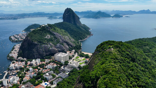 Arpoador Beach In Downtown Rio De Janeiro Rio De Janeiro Brazil. Turquoise Ocean Waves Gently Crashing On Tropical Beach. Paradise Skyline Grateful Vibrant. Paradise Sea.
