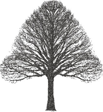 Tree y2k retro stipple art forest brutalist halftone vector png transparent, nature 2000s photocopy effect tattoo aesthetic