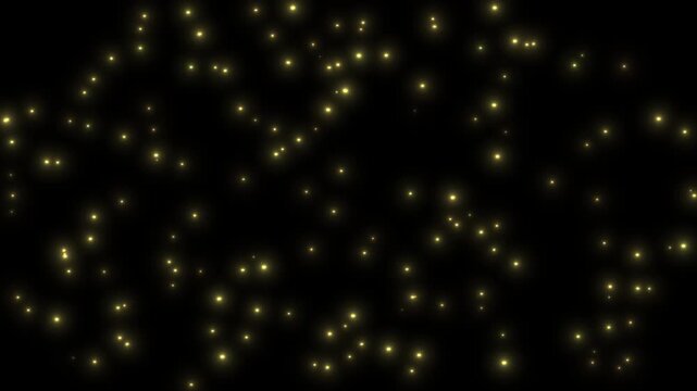flowing gold particles and glittering light effects | isolated | 4k | alpha chanel | loop animation