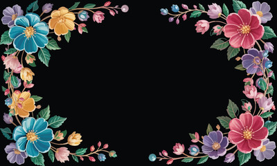 Floral background abstract design template