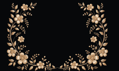 Floral background abstract design template