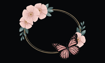 Floral background abstract design template