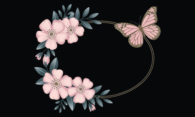 Floral background abstract design template