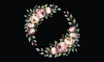 Floral background abstract design template