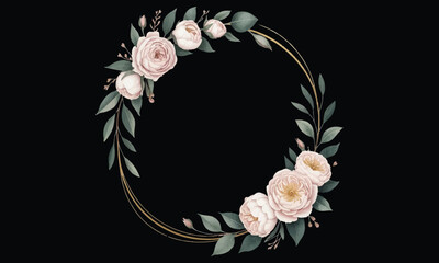 Floral background abstract design template