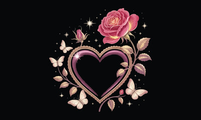 Minimalist Heart Logo Design Infinity Loop Heart Vector Illustration