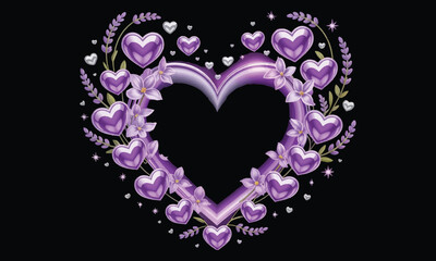 Minimalist Heart Logo Design Infinity Loop Heart Vector Illustration