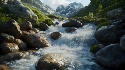 mountain river in the mountains