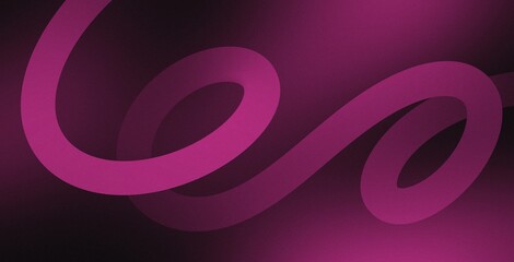 Pink magenta and black swirling 3d squiggle wave abstract grainy noise gradient background