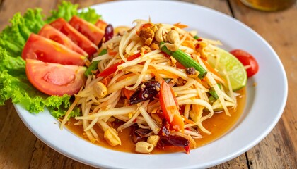 Som Tam mit Erdn&uuml;ssen