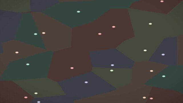 Moving Shapes Creating Colorful Mosaic**