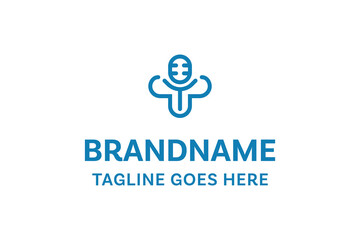 Podcast Medical Cross Modern Logo, symbolizing trusted health information, care, and clear communication