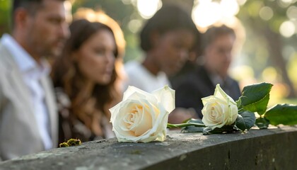 Mourning with Roses - A Moment of Remembrance and Reflection.