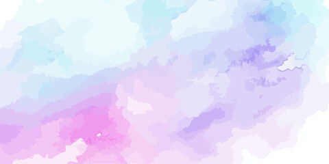 Abstract watercolor wash texture background in blue, pink, and purple.