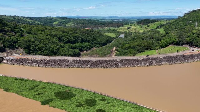 Euclides Da Cunha Hydroelectric Of Sao Jose Do Rio Pardo In Sao Paulo Brazil. Energy Generation. Dam Landscape. Hydroelectric Skyline. Euclides Da Cunha Hydroelectric At Sao Jose Do Rio Pardo. 