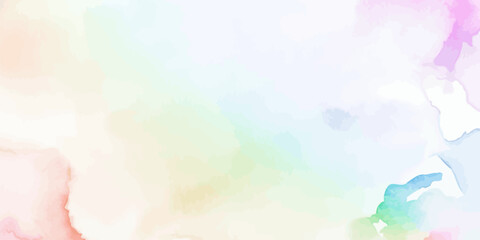 Ethereal Pastel Rainbow Watercolor Wash Background Texture