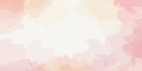 Obraz premium Abstract pastel pink and peach watercolor texture background with white copy space