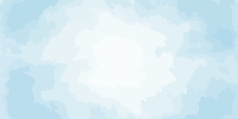 Obraz premium Soft blue watercolor texture background with white center and fading wash effect.