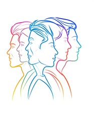 Multiple Perspectives - A Colorful Exploration of Identity and Perception.