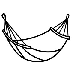 Cute Summer Life Doodle Activities hand drawn black and white outline