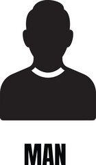 Silhouette of a Man Isolated on Transparent Background