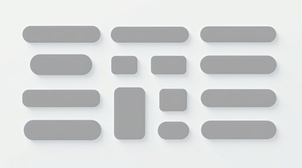 Obraz premium Rectángulos redondeados para botones de diseño web