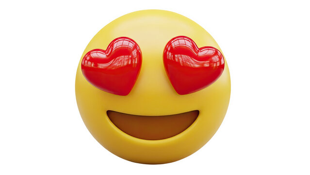 Smiling face with heart eyes emoji showing love and affection