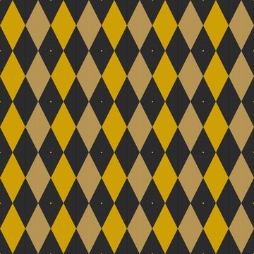 Seamless Diamond Accordion Mustard Charcoal 1950s Pattern