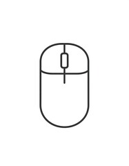 Minimalist Computer Mouse Icon - Streamlined Design for Digital Interaction.