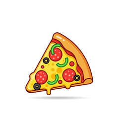 Delicious Slice of Pizza with Toppings